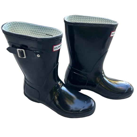 Hunter Kids Black Rain Boots - Picture 1 of 5